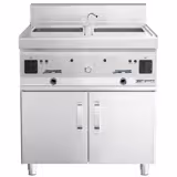 Cozedor de massas elétrico - 2x26L - 12kW - com torneira de drenagem - com armário inferior com 2 portas