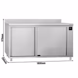 Commercial Hot Cupboard ECO - 1800 x 700 mm - with raised edge and sliding doors - digital