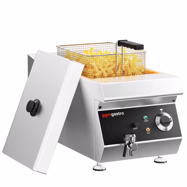Elektrische friteuse - 13 liter - 4,5 kW - met aftapkraan