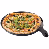 (6 Stück) Pizzablech - Ø 260mm - Blaublech - nicht beschichtet - Höhe: 25mm