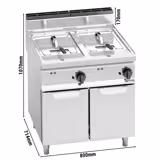 Dubbele elektrische friteuse - 10+10 liter - 18 kW - mechanische bediening - met aftapkraan