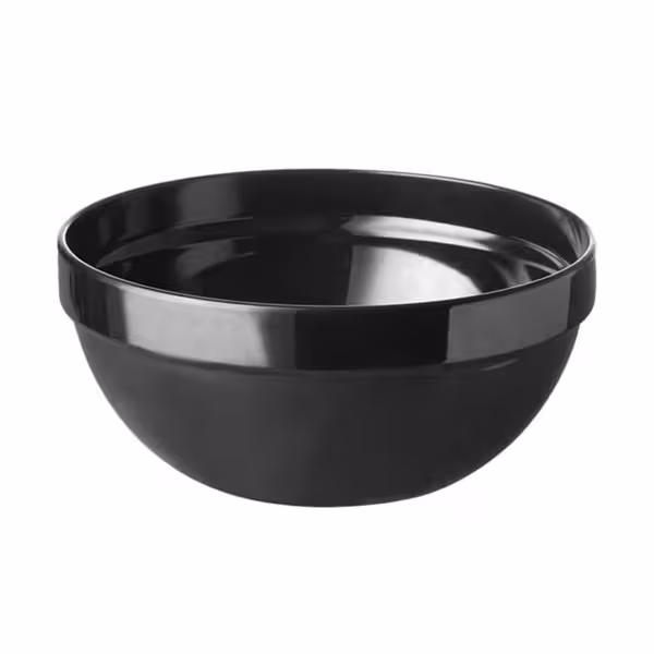 (6 stuks) Kom - CASUAL MAXI - Melamine - 1,8L - rond - Ø200mm - stapelbaar - Zwart