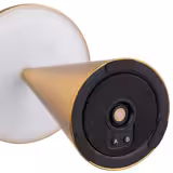 (4 pcs) LED Table Lamp - CONE - Rechargeable - Cordless - 3-step dimmable - Ø130mm - Gold - with Charging Dock