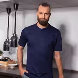 (6 pieces) KARLOWSKY | Men's Short Sleeve Performance Work Shirt – Slim Fit - Navy - Size XS