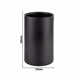 Glacette per vino - LEVANTE - Acciaio inox - Ø esterno 120mm - Altezza: 200mm - Nero - con doppia parete