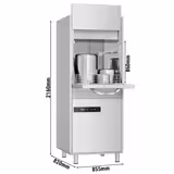Doppelwandige Topfspülmaschine - Digital - 12,2 kW - mit Reiniger & Klarspülerpumpe