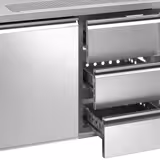 Comptoir de bar réfrigéré Premium PLUS – 1550 × 700 mm – 1 porte & 3 tiroirs