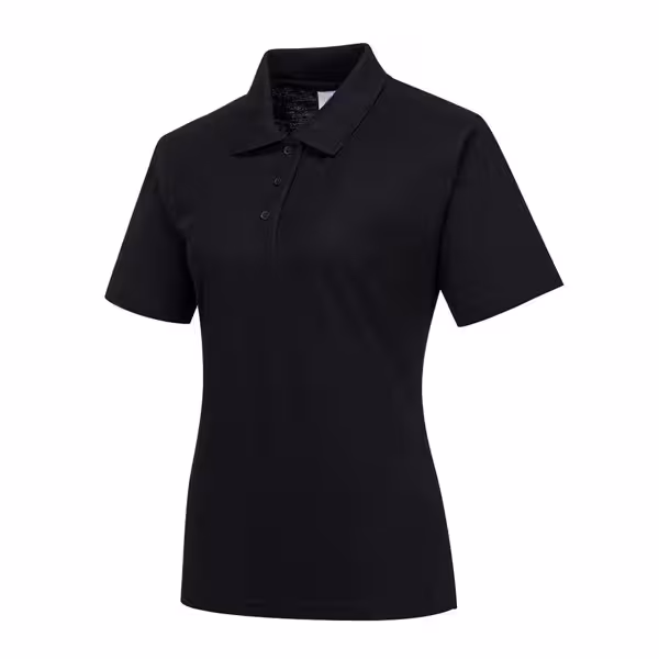 Dames poloshirt - zwart - Maat: M