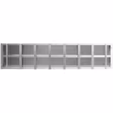 Wandbord - für Behälter 6x GN 1/6 - 1200x300mm - inkl. Schienen