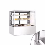 Vetrina pasticceria refrigerata Carla - per pasticceria - 470l - 1200mm - Doppio vetro - con 2 ripiani - LED interni; porte posteriori scorrevoli