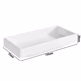 (6 adet) Tatlı / Salata Kasesi - ASIA PLUS - Melamin - 100ml - köşeli - 155x75mm - Derinlik:30mm - Beyaz