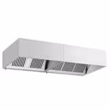 Commercial Wall-Mounted Extractor Hood - 2600mm - with Baffle Filters & Lighting