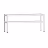Aufsatzbord Edelstahl - 2 Etagen - 1800x370mm - höhenverstellbar