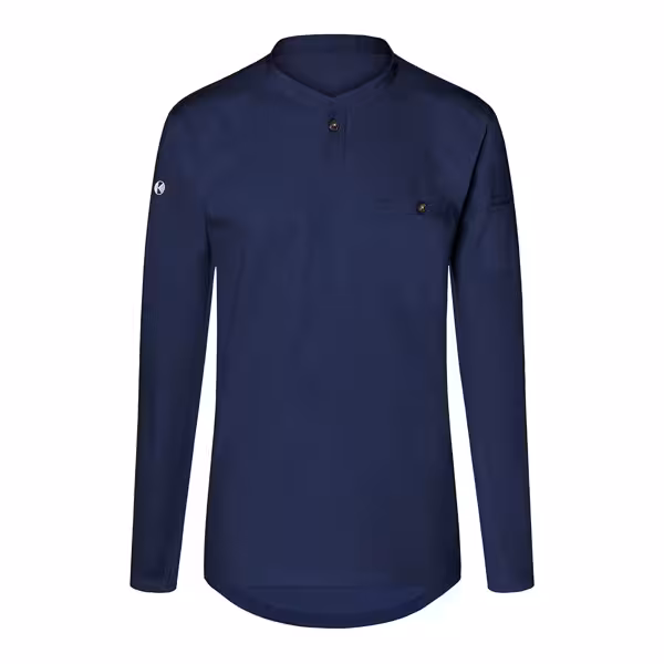 (6 stuks) KARLOWSKY | Lange Mouw Heren Werkshirt Performance - Marineblauw - maat: XS