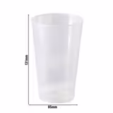(150 adet) Çok Kullanımlık Karıştırma Kabı - 400ml - Ø85mm - Şeffaf