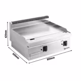 Elektrische bakplaat - 9kW - Glad - Bakoppervlak: 595x500mm