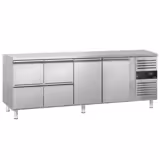 Mostrador refrigerado ECO - 2,2 x 0,7 m - con 2 puertas y 4 cajones 1/2