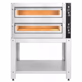 Four à pizza électrique - (entièrement en chamotte) - 6+6x 30 cm - manuel - incl. support