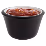 (6 szt.) Miseczka do sosów i dipów - Melamina - 40ml - okrągła - Ø 60mm - Czarny/Biały