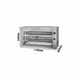 Gás Rotativo Mini-Assador de frangos - 11,8kW - com 2 espetos para até 12 frangos