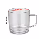 (50 pcs) Polycarbonate Mug - Clear - 200 ml - Break-Resistant
