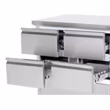 Tavolo refrigerato ECO - 2230x700mm - Ventilata - 553 L - con 1 porta battente - con 6 cassetti - Alzatina