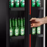 Commercial Beverage Display Fridge – 560 Litres – Frameless Design – Single Glass Door with Coloured LED Lighting