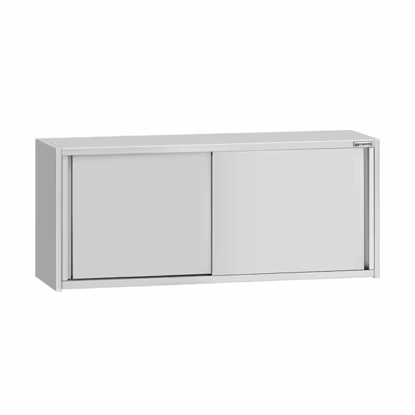 Nerezová nástěnná skříňka ECO - 1800x400 mm - s posuvnými dveřmi - výška 650 mm