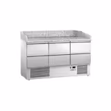 Pizzawerkbank ECO - 1400x700mm - met granieten werkblad - met 3 deuren & 6 laden