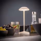 (4 stuks) Tafellamp - ALVA MICRO - draadloos, oplaadbaar - IP54 - 3-standen dimbaar - Ø80mm - Wit (Whisper White)