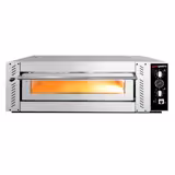 Commercial Electric Pizza Oven – Single Deck, Manual, Stone Base – 4× Ø34 cm – 450 °C – Larger footprint (Ø34)