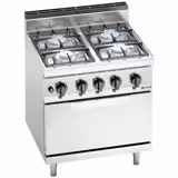 Kuchnia gazowa - 29,3kW - 4 palniki - z piekarnikiem gazowym statycznym - 7,8kW