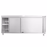 Armário de Trabalho PREMIUM - 2000x700mm - com portas de correr - incl. tábua de corte Branco