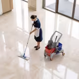 Cărucior de curățenie - 2 recipiente și storcător de mop