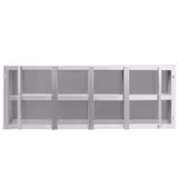 Étagère murale en inox pour Bacs GN 3x GN 1/6 - 600x300mm - 1 niveaux - incl. glissières pour bacs GN