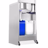 Lavatório de mãos portátil autónomo - Aço inoxidável - 470x435x1460mm - com bomba hidráulica (pedal), dispensador de sabão & dispensador de toalhas de papel