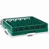 Panier de lavage pour verres 1/1 – 500 × 500 mm – 36 compartiments – Vert – compatible avec ARU36N