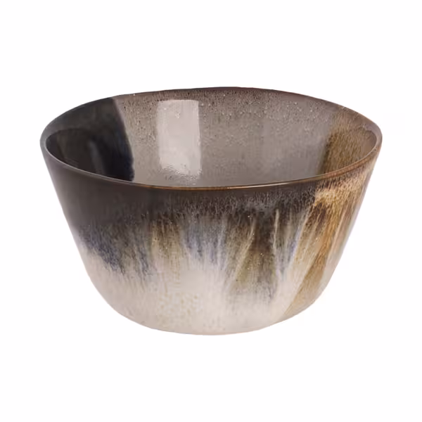 (6 pcs) Dessert Bowl - AQUAREL - Stoneware - Ø 150mm - Beige/Blue