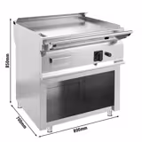 Gas Teppanyaki Bratplatte - 16 kW - inkl. Unterbau