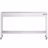 Table de travail en inox PREMIUM - 2000 x 600 mm - avec tablette inférieure et roulettes