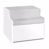 Banco cassa angolare - 998x985mm - Piano di lavoro in acciaio inox