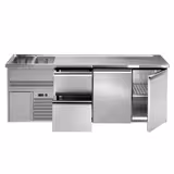 Biertheke Premium PLUS - 2500x700mm - 2 Türen & 2 Schubladen