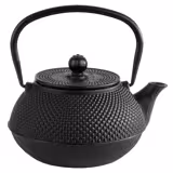 Theepot - ASIA - 0,80 liter - gietijzer - met uitneembaar theefilter - zwart