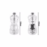(12 pieces) PEUGEOT | NANCY Salt & Pepper Mill Set – Acrylic - 12 cm - Steel Salt & 2-Stage SS Pepper