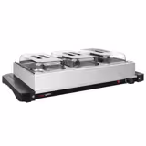 Plaque chauffante / Bain-marie infrarouge - incl. 3x bacs GN 1/3 & couvercles