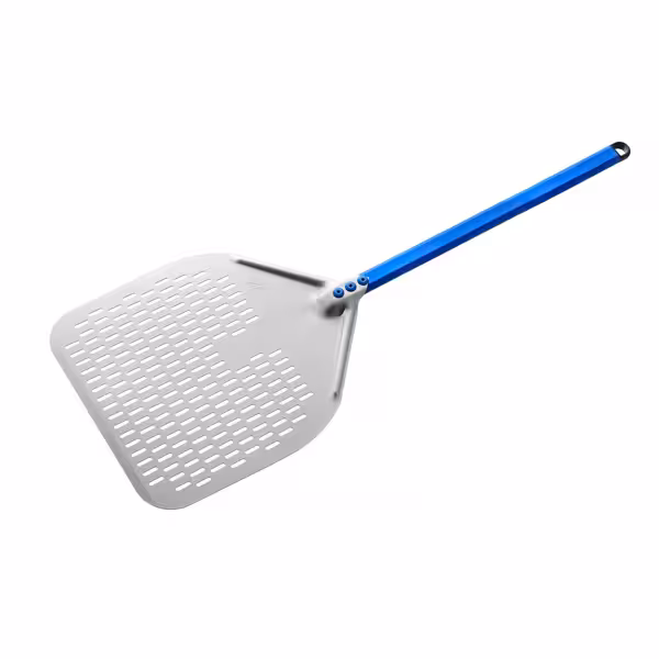 Pizza Peel AZZURRA - Aluminium - 300x300mm - Length:60cm - perforated