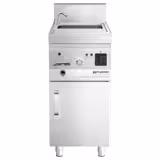 Eléctrico Cocedor de pasta PROFESIONAL - 2x26L - 6kW - con grifo de vaciado - con mueble bajo con 1 puerta