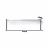 Cubierta de cristal KOPENHAGEN, curvada - 750x400x3mm - Longitud: 750mm - Espesor: 3mm - para BVI800-2