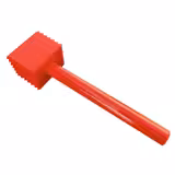 Handmatig Vleeshamer - kunststof - hoekig - rood