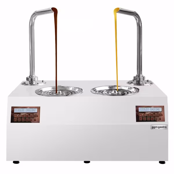Automatische chocoladedispenser - 2x 5,5kg - 1,9kW - met 2 kranen